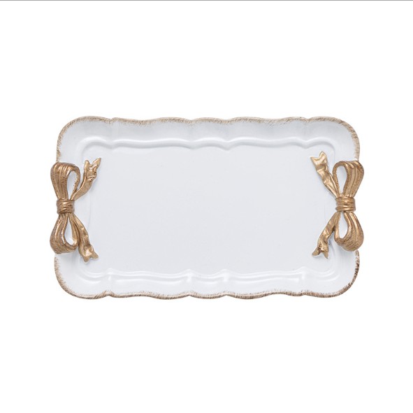 Đĩa bánh, trang trí bàn ăn hình nơ vintage xinh xắn