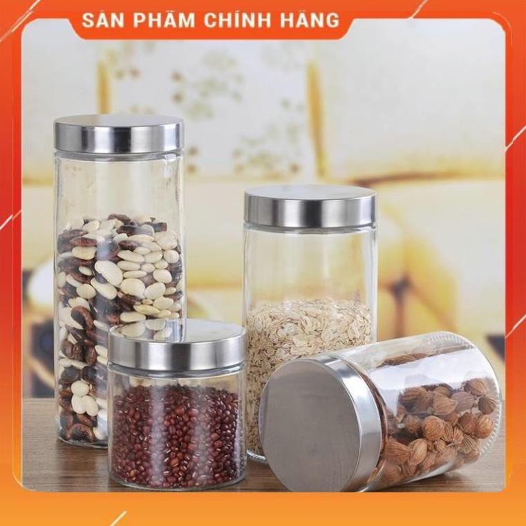 CHÍNH HÃNG -  Lọ thủy tinh nắp thiếc,hũ thủy tinh đựng gia vị ,đựng đường,đựng hạt,đồ khô an toàn, sạch sẽ Deli | WebRaoVat - webraovat.net.vn