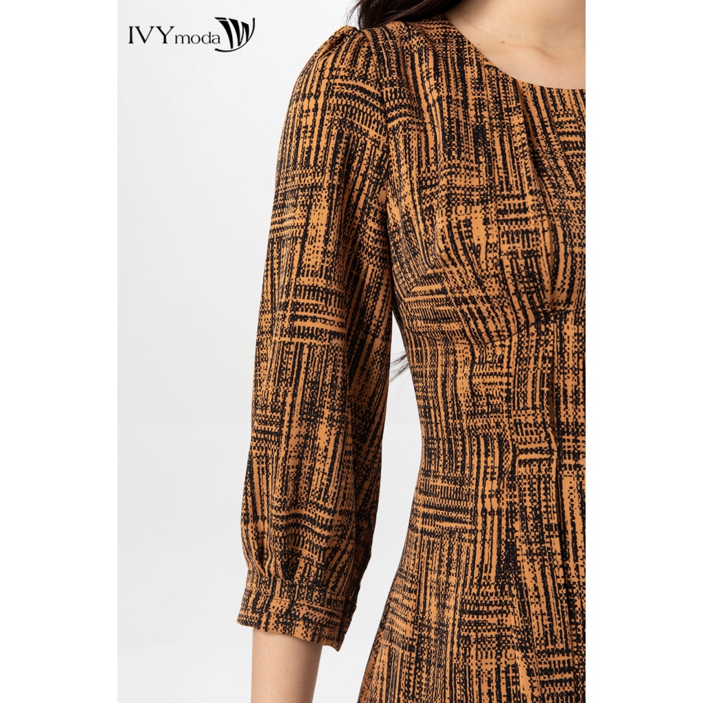 Đầm 2 lớp họa tiết IVY moda MS 48M7150