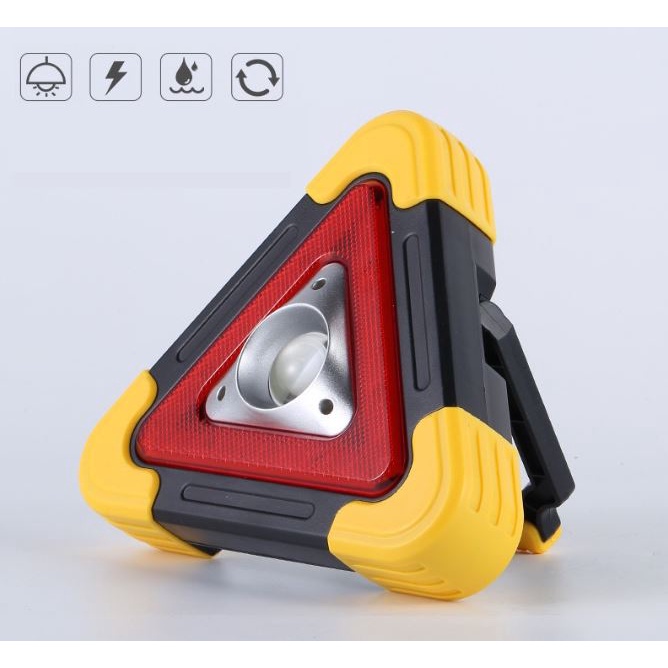 Đèn LED Cảnh Báo Nguy Hiểm Đa Năng Hình Tam Giác Kiêm Pin Sạc Dự Phòng Cho Ô Tô Xe Hơi
