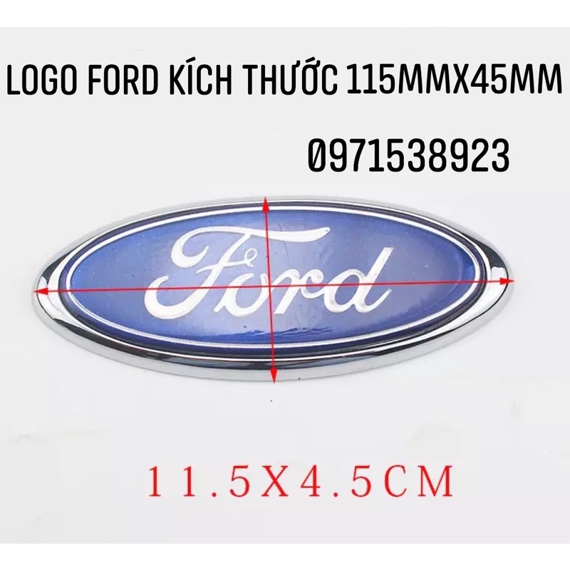 Logo FORD nhiều kích thước dán đầu hoặc đuôi xe FORD