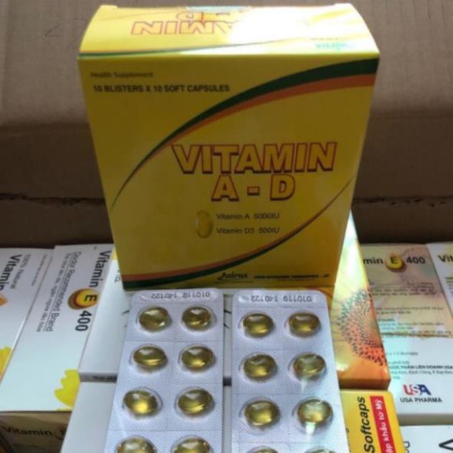 Vitamin A D Giúp phòng ngừa thiếu vitamin A,D cho trẻ em , phụ nữ đang mang thai hoặc cho con bú