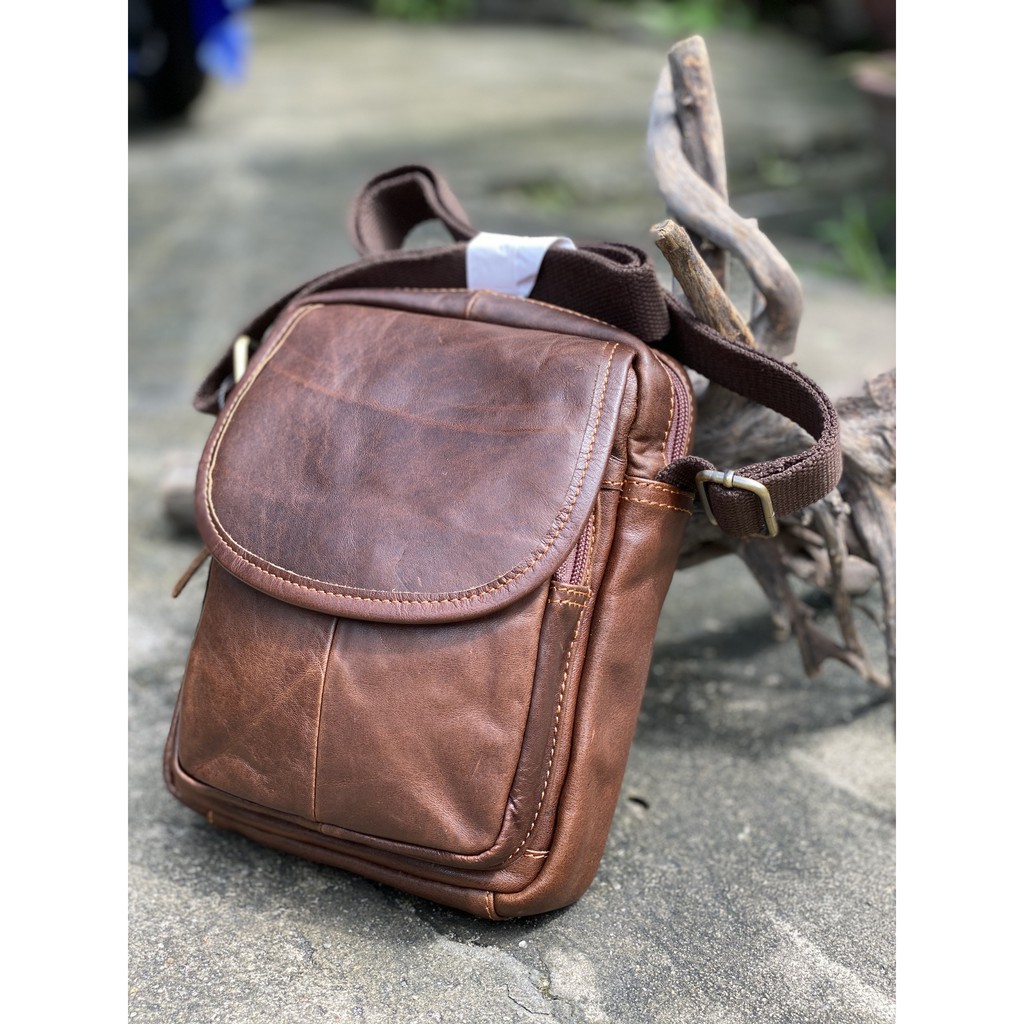 TÚI DA ĐEO CHÉO DA BÒ ĐỰNG IPADMINI DB138