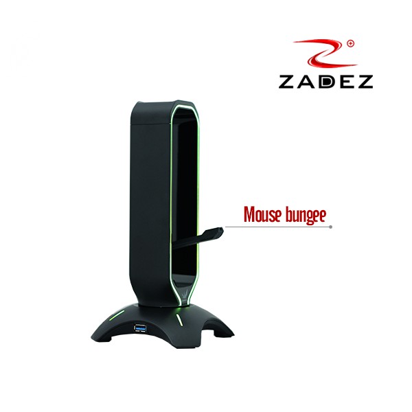 Đế Treo Tai Nghe Đèn RGB kiêm Mouse Bungee, Hub 3.0 ZADEZ ZHS-701G | BigBuy360 - bigbuy360.vn