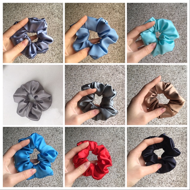 [Mã FAKHOE5 giảm 5K đơn 0] Cột tóc Vải Scrunchies - dây buộc tóc vải các màu vintage ảnh thật ( bảng 1)