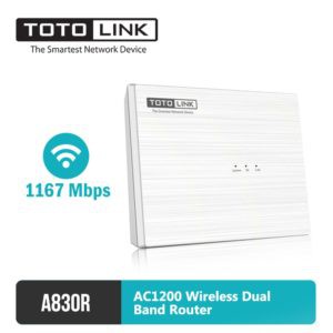 Router WiFi ToTolink A830R băng tần kép AC1200 thiết kế để bàn