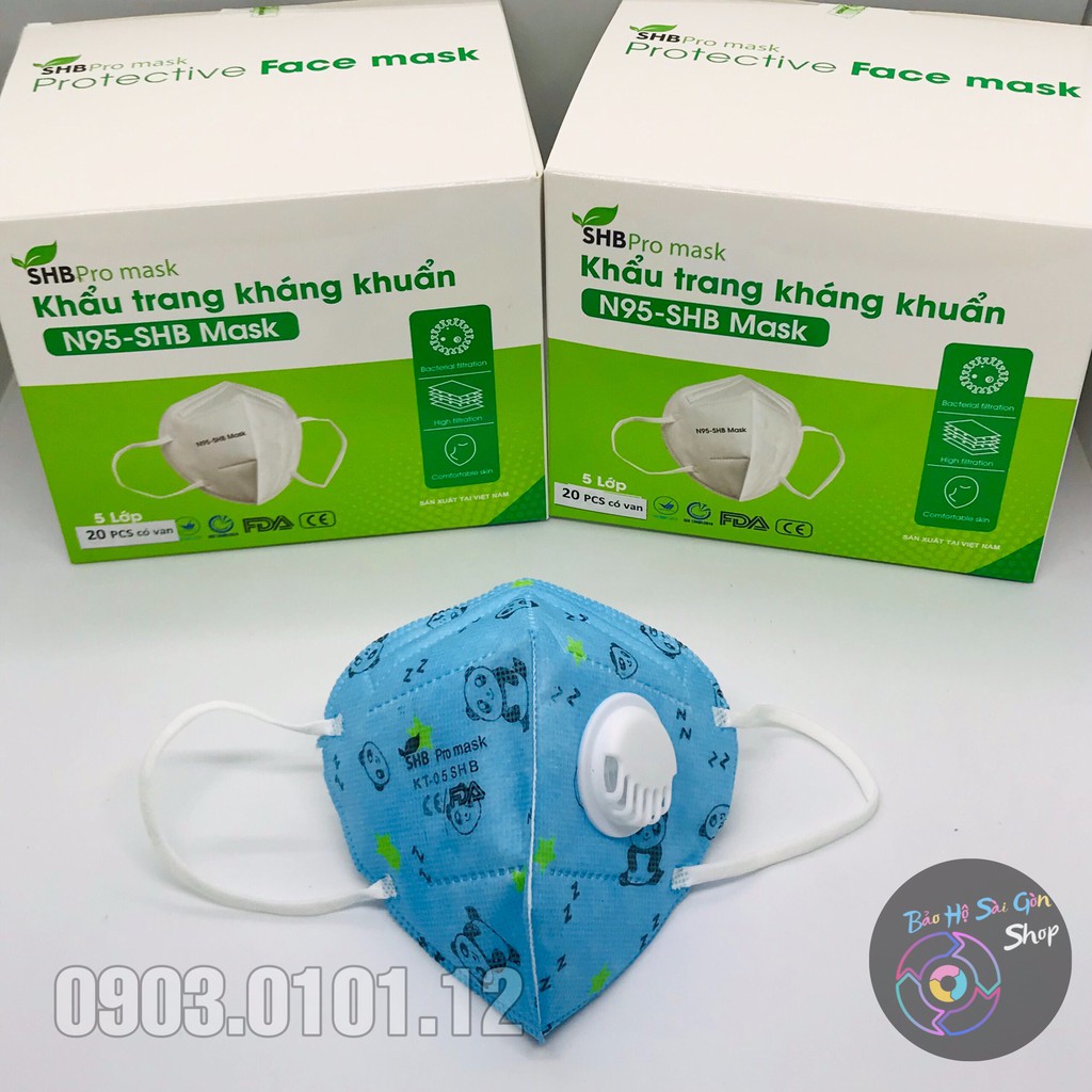Khẩu trang KN95 CÓ VAN trẻ em ( KHÁNG KHUẨN - 5 Lớp, hàng xuất khẩu độc quyền tại Việt Nam) | BigBuy360 - bigbuy360.vn