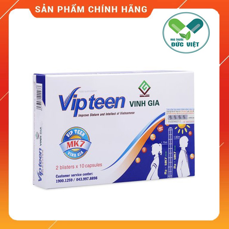 Viên uốngVipteen tăng chiều cao cho trẻ từ 10 tuổi