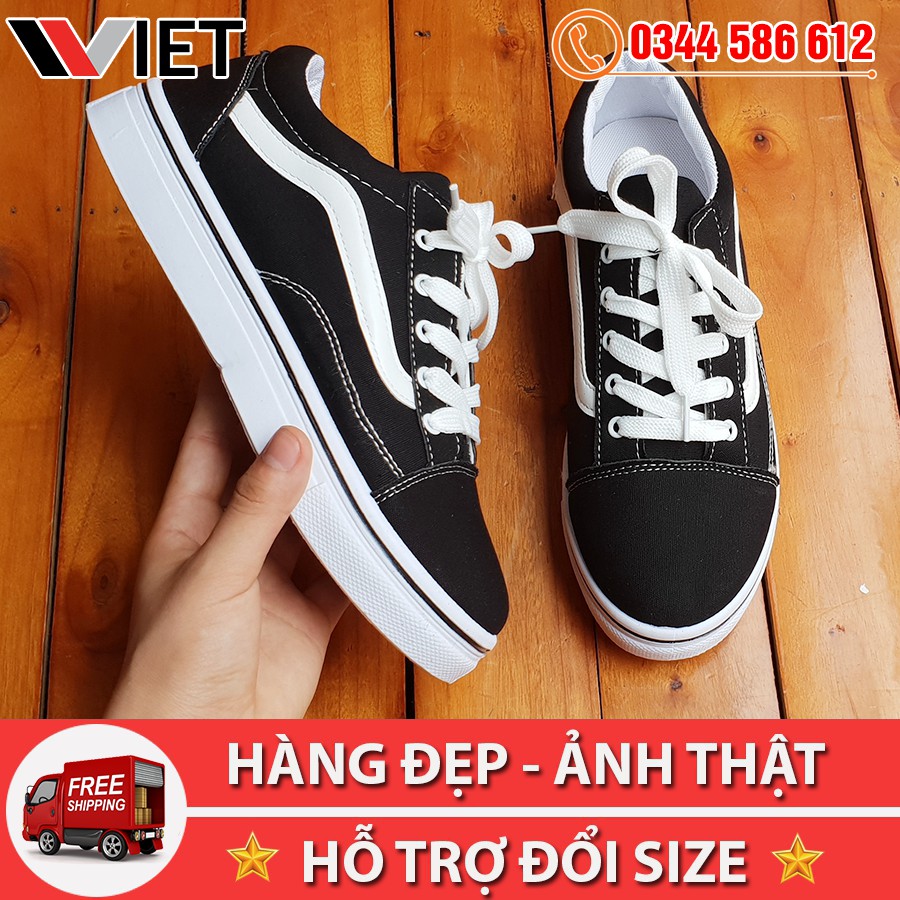 Thanh Lý Giày Thể Thao Old Skool Đen Trắng Giá Rẻ Siêu Đẹp