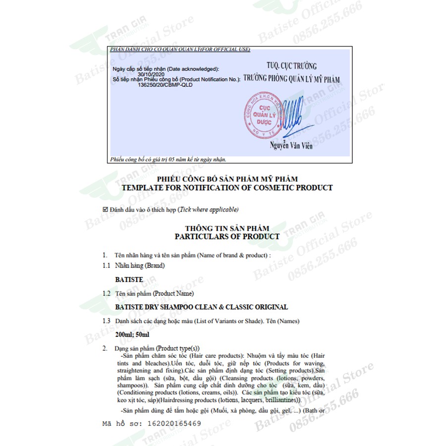 [ QUÀ TẶNG] Dầu Gội Khô Hương Cổ Điển Batiste Dry Shampoo Clean & Classic Original 200ml | BigBuy360 - bigbuy360.vn