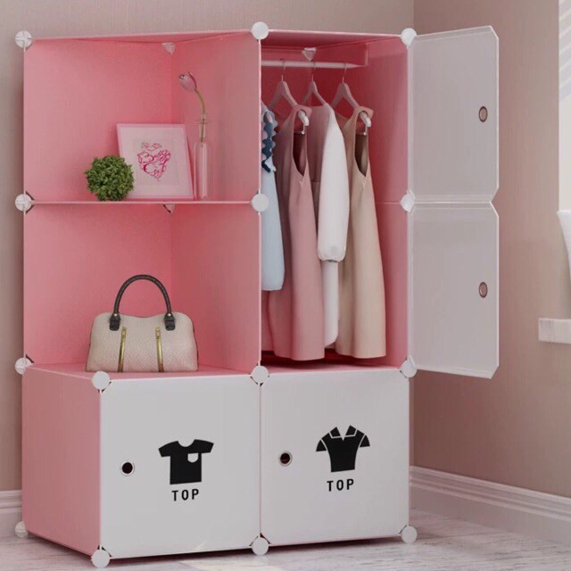 FREESHIP 99K TOÀN QUỐC_Tủ nhựa ghép 4 ô và 2 kệ góc để đồ đa năng sâu 47cm. Tặng kèm 1 treo đồ. Nhắn tin chọn mẫu