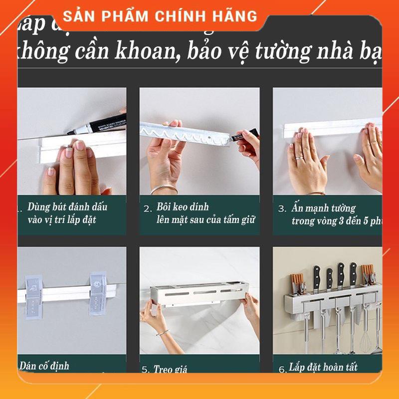 Kệ Dao-Giá Cài Dao Treo Tường Nhà Bếp inox 40cm-50cm.Tiết Kiệm không Gian Cho Nhà Bếp Sang Trọng