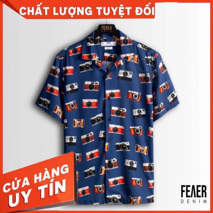 Áo sơ mi nam FEAER DENIM chất vải nhẹ thoáng khí vải lụa CAMERA MAN - Hàng nhập khẩu