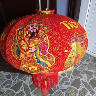 Đèn lồng đỏ in hình thần tài_đèn lồng đỏ treo tết(sỉ,lẻ)