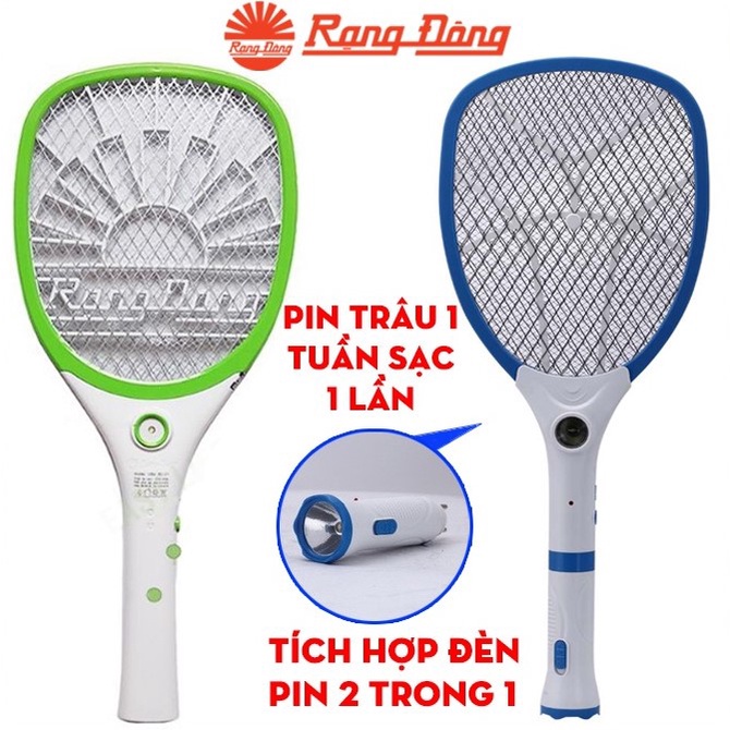 Vợt Muỗi Kết Hợp Đèn Pin Tháo Rời Chính Hãng Rạng Đông - Pin Siêu Bền (Model: VBM RD.02/ VBM RD.03)