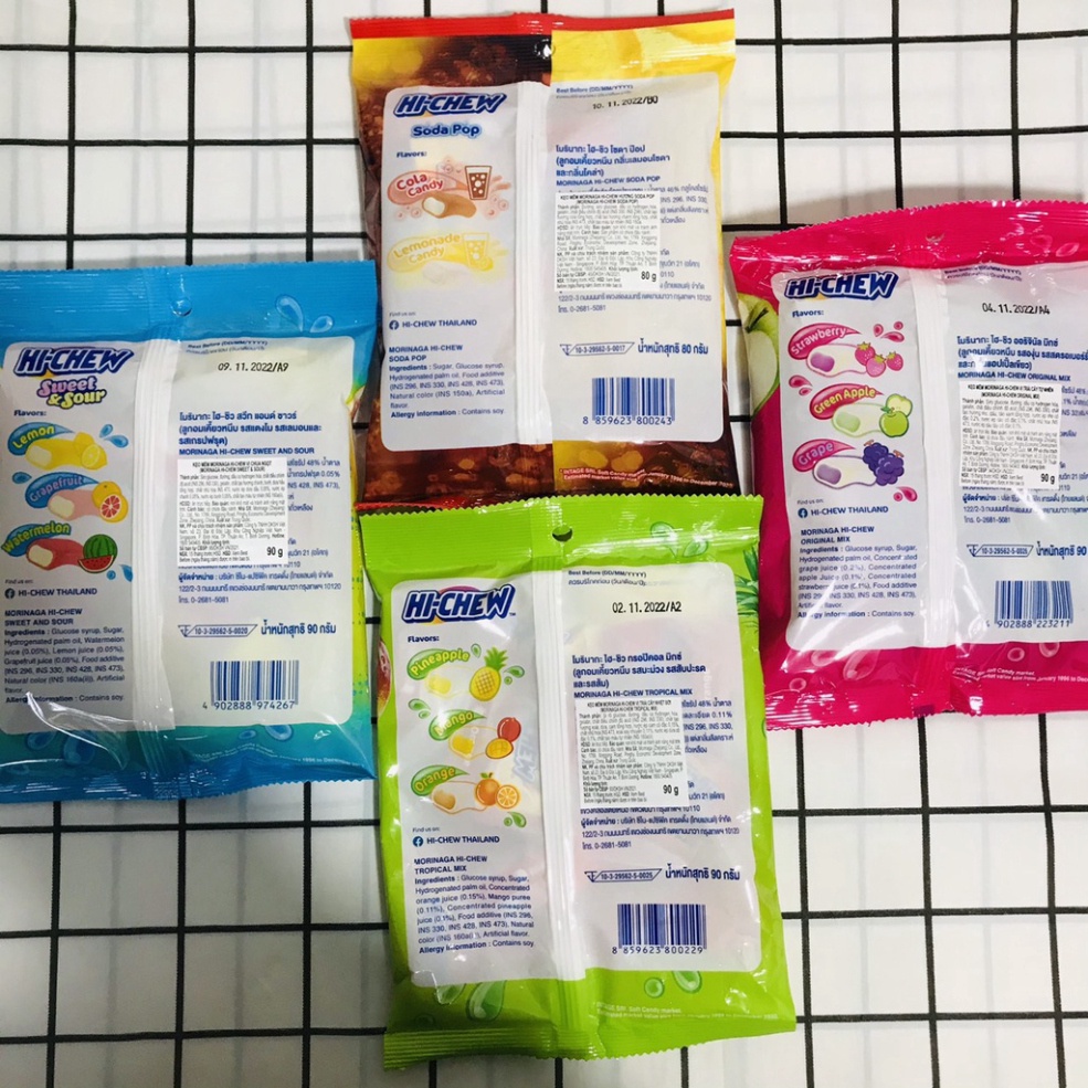 GÓI KẸO DẺO HI CHEW TRÁI CÂY 90G