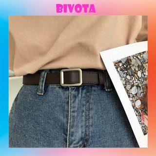 Thắt lưng Bivota dây nịt lưng da khóa vuông style năng động DL12