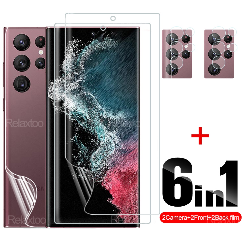 6IN1 Camera Back Hydrogel Film For Samsung Galaxy S22Ultra S22 Plus S22