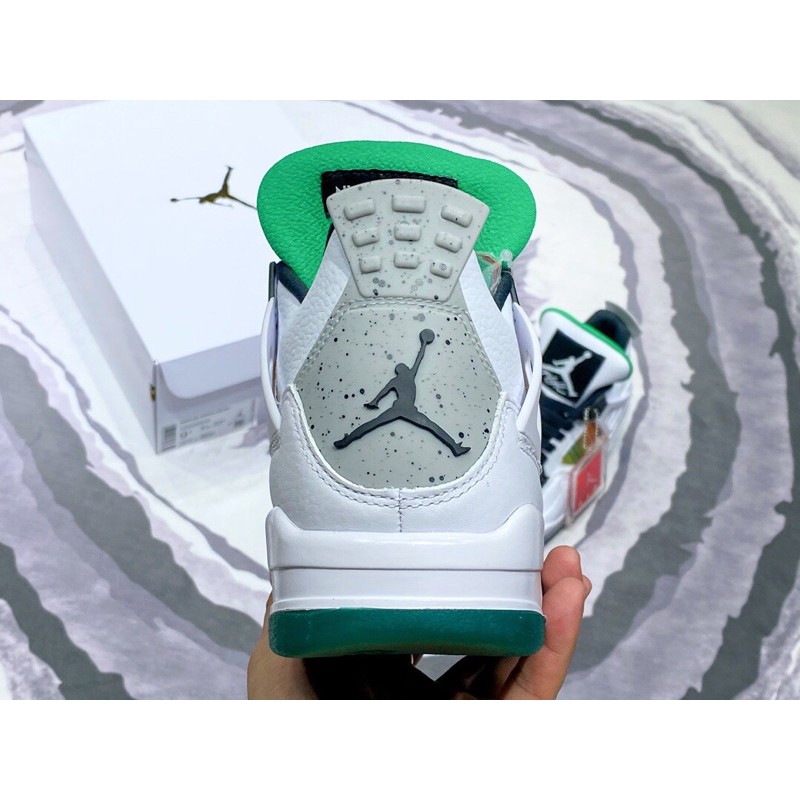 Giày thể thao Nike Air Jordan 4 chính hãng - Giày sneakers Air Jordan 4 chuẩn Auth trắng xanh