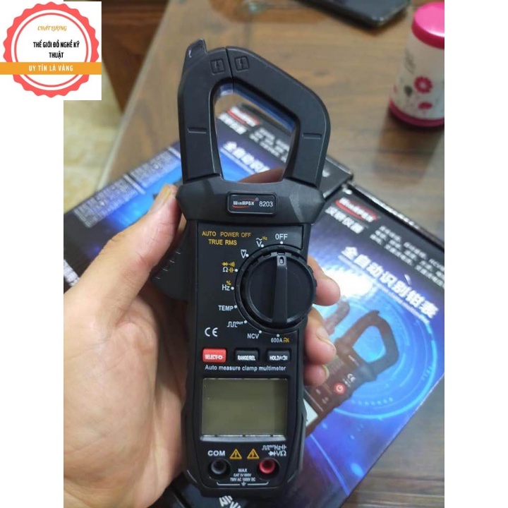 ĐỒNG HỒ KẸP DÒNG WINAPEX 8203 ( kẹp dòng cao cấp đo được ampe dc và đo tối đa V dc lên đến 1000V )