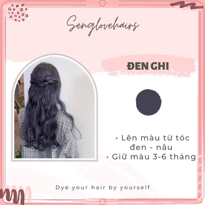 Thuốc nhuộm tóc màu ĐEN GHI