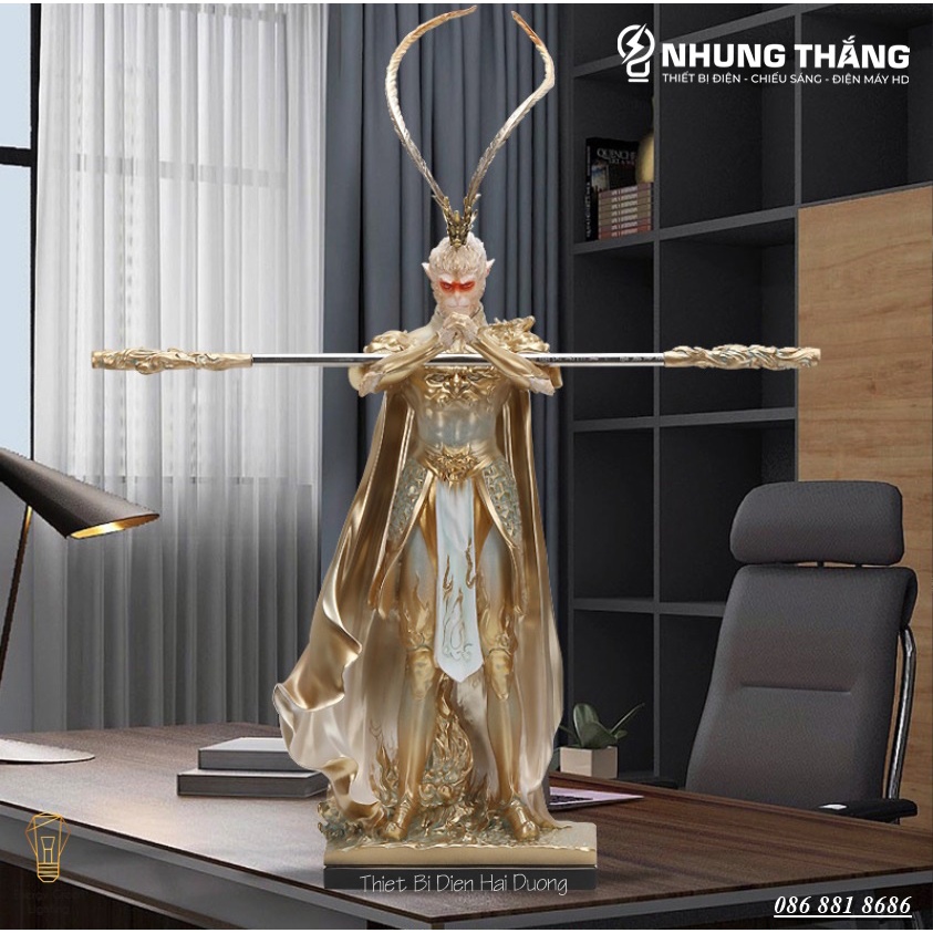 Tượng Tôn Ngộ Không - Tề Thiên Đại Thánh PT-30 - Decor Trang Trí Căn Phòng -Cao 38cm-Đem Lại Sự May Mắn ,Tài Lộc,Bình An