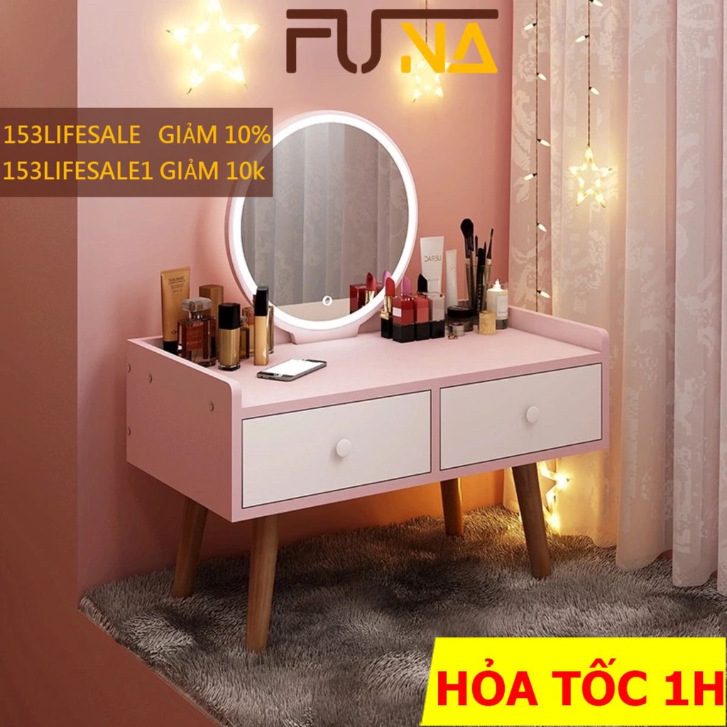 Bàn trang điểm ngồi bệt FUNA có đèn LED cảm ứng AK05 ( lắp đặt theo hướng dẫn )