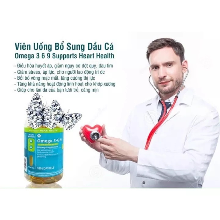 Date mới - Viên Uống Dầu Cá bổ sung Omega 3 6 9 MEMBER'S MARK Supports Heart