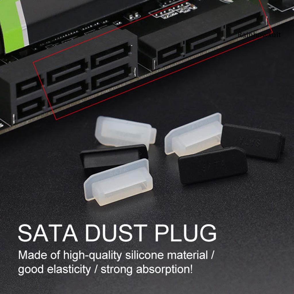 RB- 5Pcs SATA 2.0/3.0 Interface Dust Plug Dustproof Anti-dust Cover Cap for Laptop Mainboard HDD CD Drive SSD