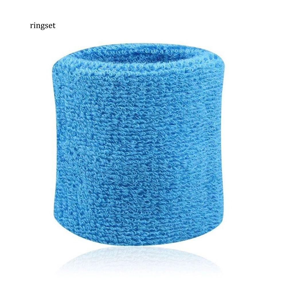 Set 2 băng cổ tay thể thao vải cotton mang khi chơi tennis tiện dụng