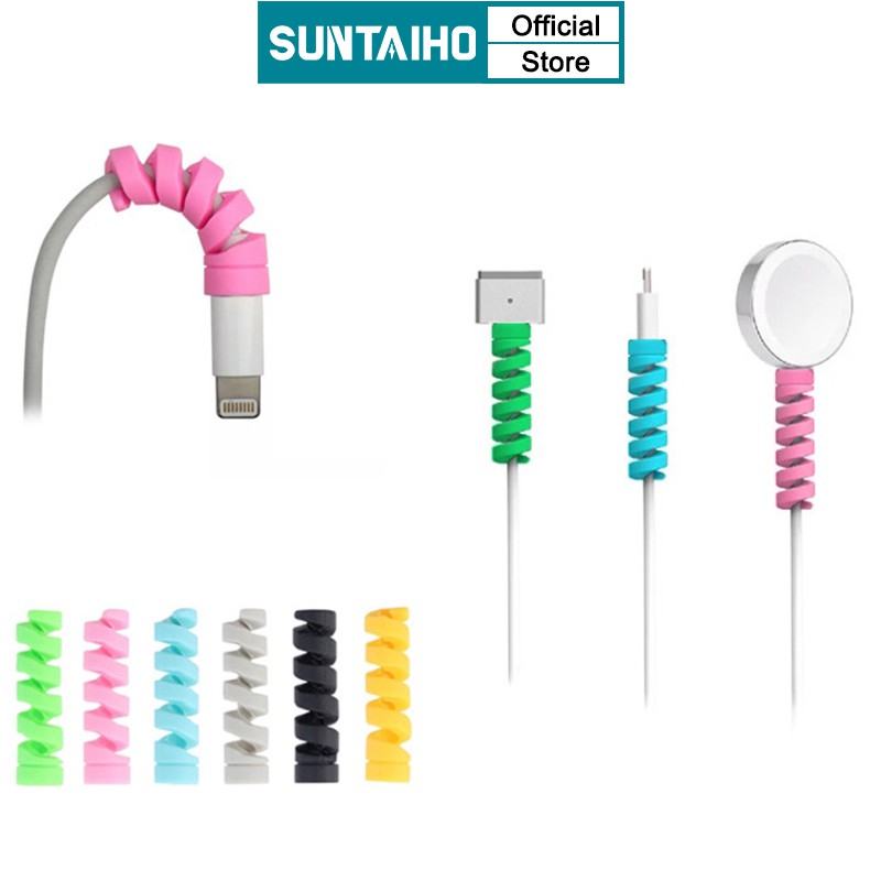 Phụ kiện quấn bảo vệ dây cáp SUNTAIHO bằng chất liệu silicon tiện dụng