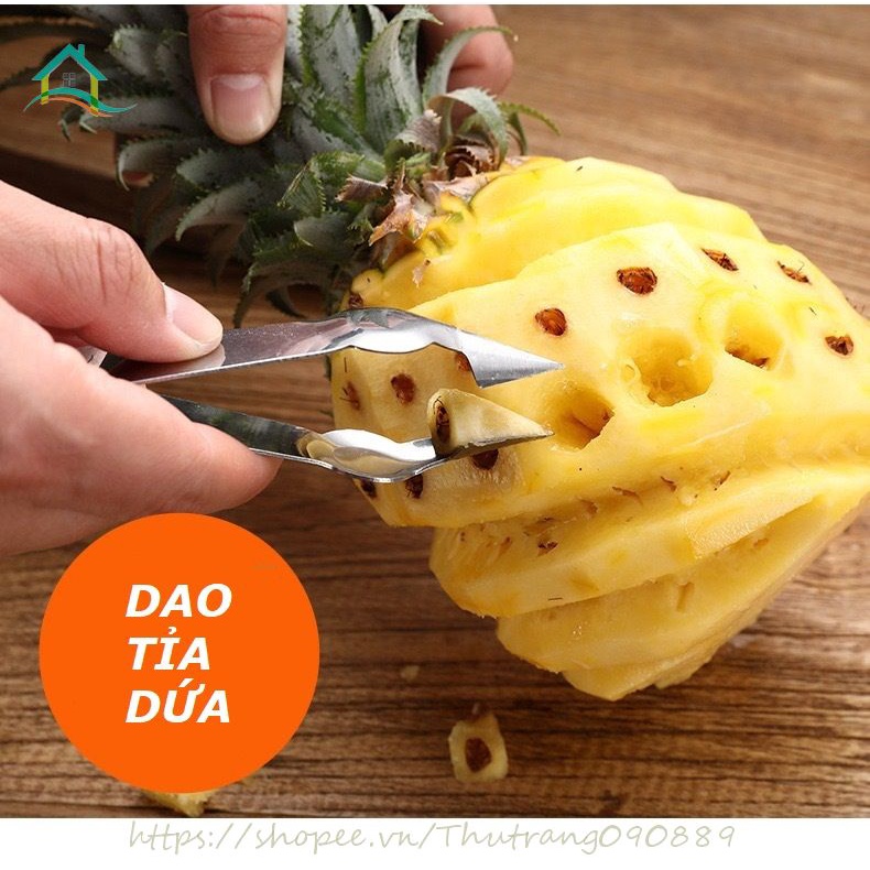 Dụng Cụ Gắp, Khuề, Kẹp Cắt Lấy Mắt Dứa Bằng Thép - Dao Tỉa Dứa, Thơm Siêu Nhanh Tiện Lợi