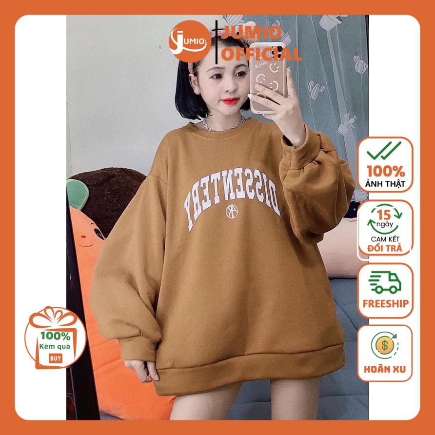  Áo Sweater Dáng Rộng In Chữ Phong Cách Hàn Quốc Năng Động Cho Nữ JUMIO