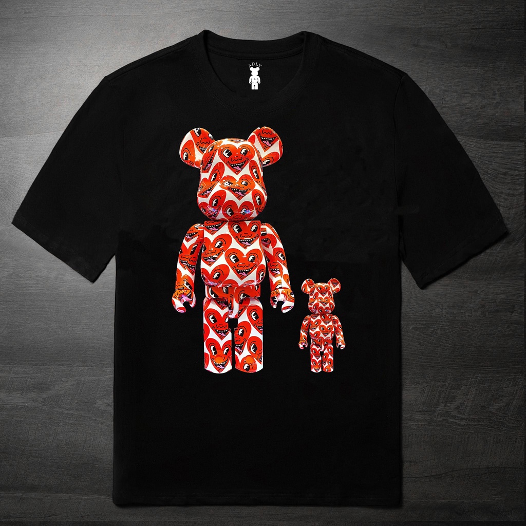 Áo thun Bearbrick Trái tim số 14 nhiều mẫu thun Cotton co giãn 4 chiều Unisex 2 màu Đen và Trắng