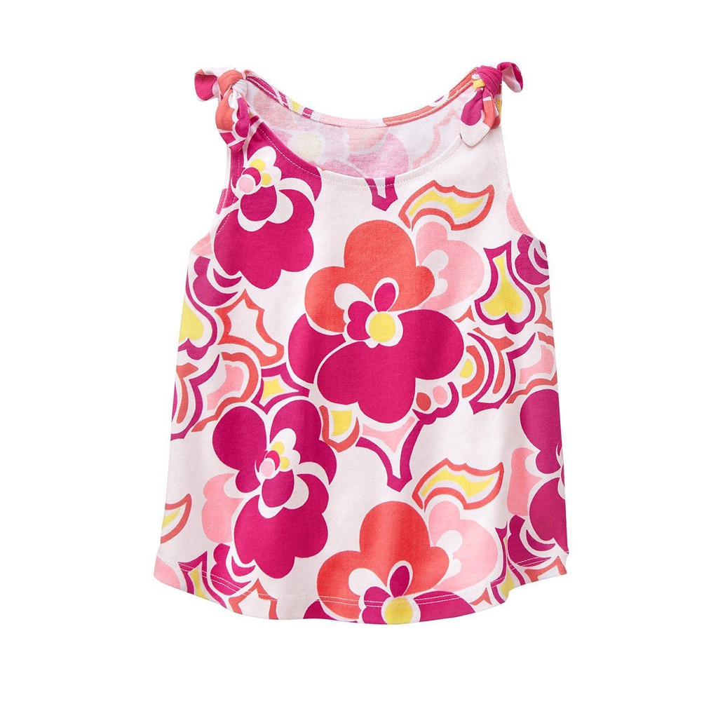 Áo thun bé gái chính hãng Gymboree nhập từ Mỹ - Floral Tank - Magenta Floral