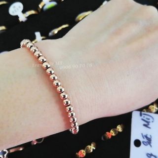 Lắc tay titan bi mạ vàng hồng