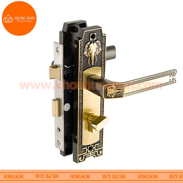 KHÓA TAY NẮM THÔNG PHÒNG ĐỒNG THAU HUY HOÀNG HCR 5828