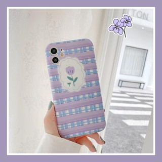 Ốp iPhone Caro Tím iPhone 7Plus/8Plus/X/Xs Max/11/11 Pro/11 Pro Max - ốp iphone