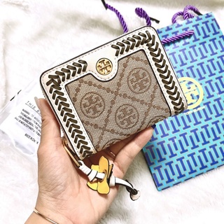 Ví thẻ Tory burch da thật nhỏ xinh, dây kéo hoa xinh lắm