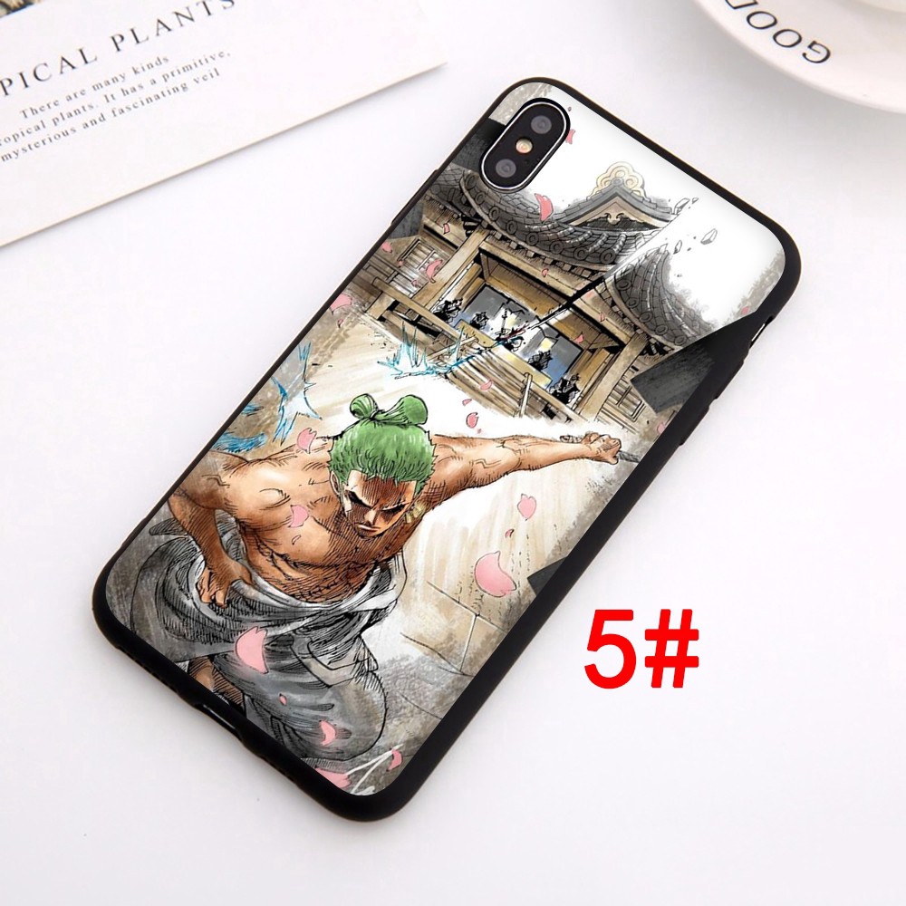  Ốp điện thoại in hình Anime One Piece thời trang cho iPhone XR X XS Max 8 Plus 7 Plus 6S 6 Plus 5S SE 5