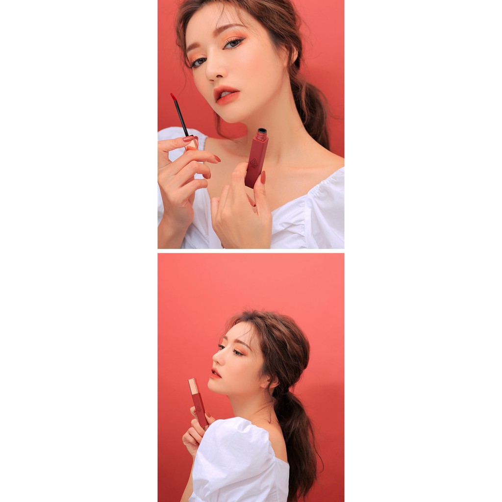 [3CE] Son kem 3CE Cloud Lip Tint #Live A Little - Màu đỏ đất ánh cam