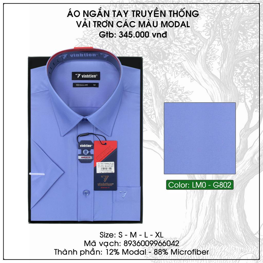Áo Sơ Mi Ngắn Tay Màu Vạt Ngang Form Regular Vĩnh Tiến 345 - Nhiều Màu