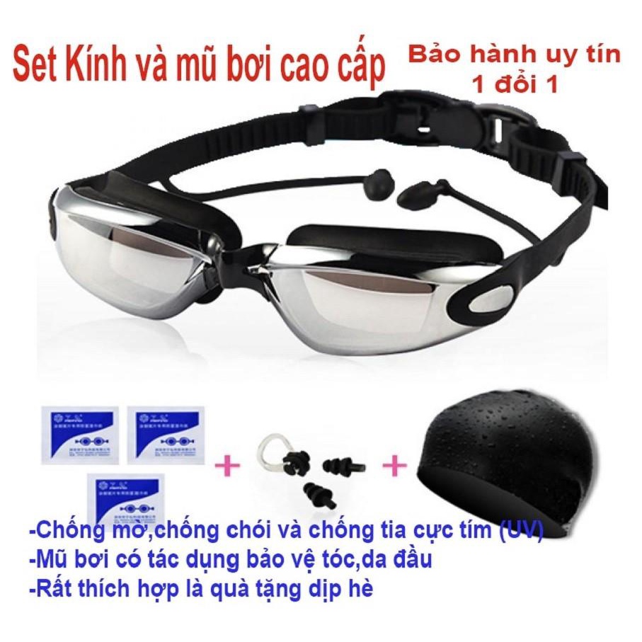 Kính bơi trẻ em giá rẻ Combo set mũ kèm kính bơi, nút bịt tai,chọn bộ sản phẩm cao cấp, giá rẻ - BẢO HÀNH 1 ĐỔI 1