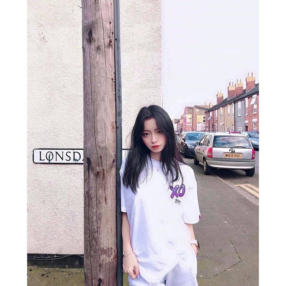 Áo thun NowSaigon XOXO, vải cotton 100% co dãn tốt, hình in to và bền - Áo thun oversize