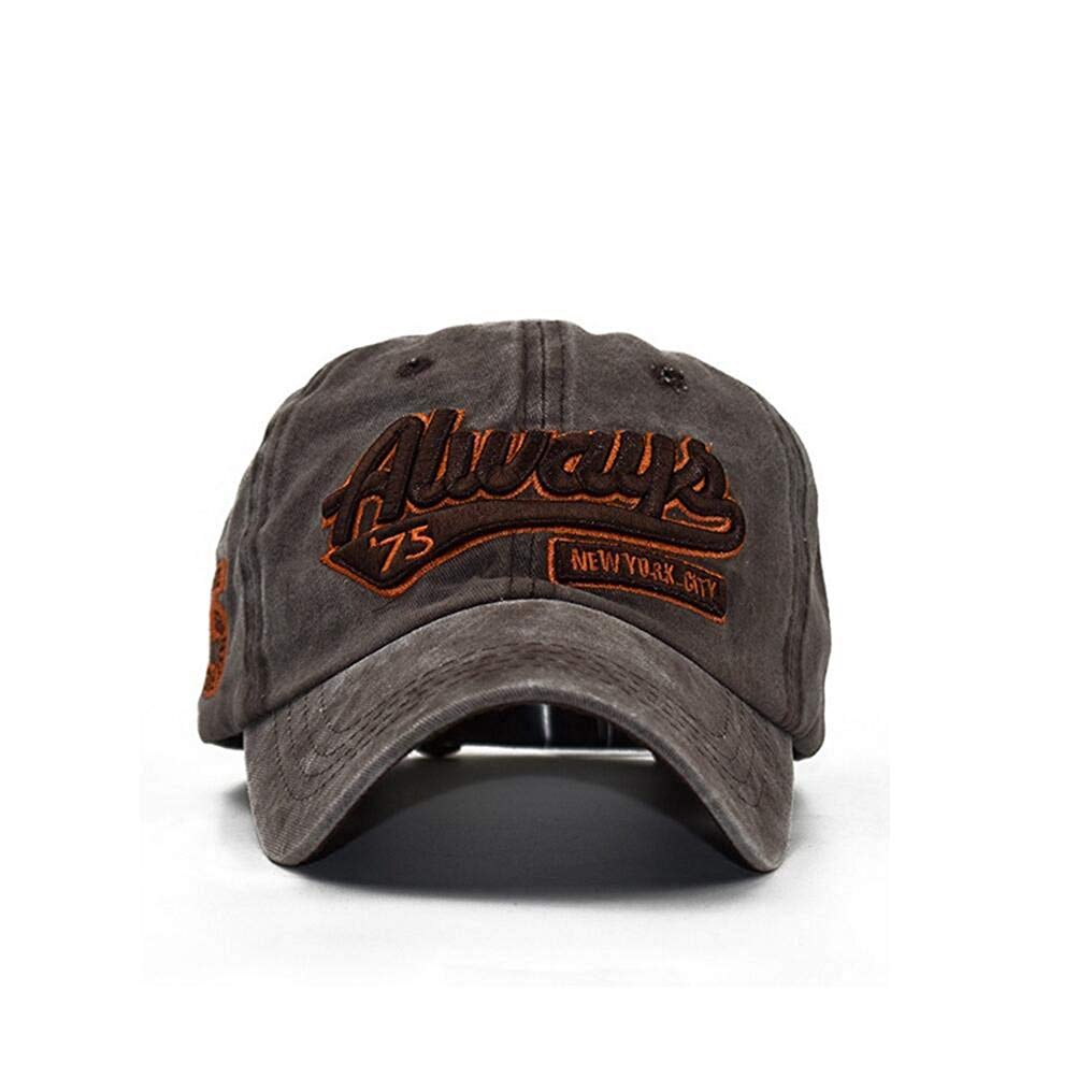 Mũ Lưỡi Trai Cotton Thêu Chữ Always New York City Phong Cách Vintage