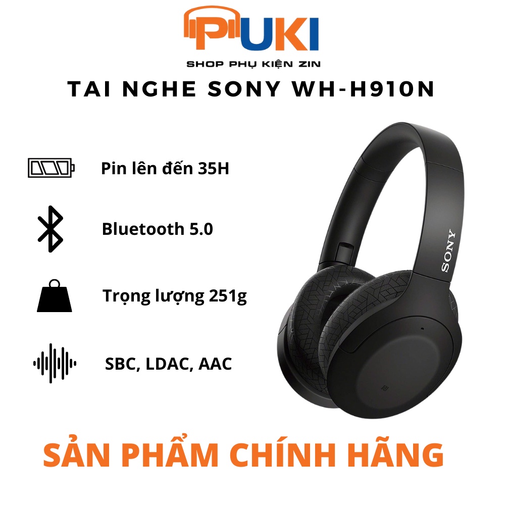 Tai nghe Bluetooth Sony WH H910N ( WH-H910N ) Chống ồn mạnh - Hàng Chính Hãng