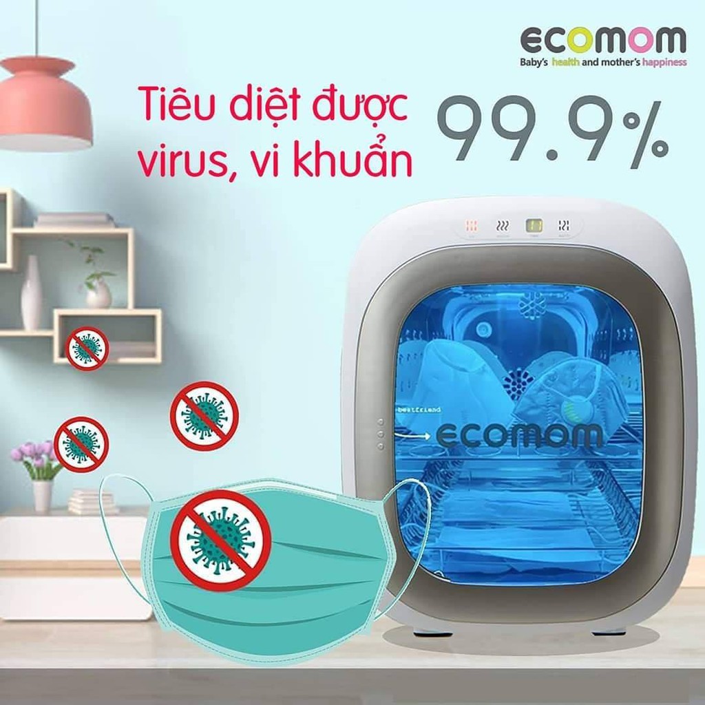 Máy tiệt trùng sấy khô khử mùi bằng tia UV Ecomom ECO-22 Plus