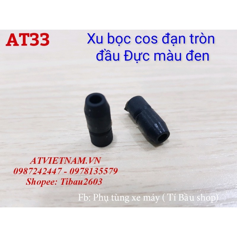 Xu bọc cos đạn tròn dày màu đen đầu đực - AT33