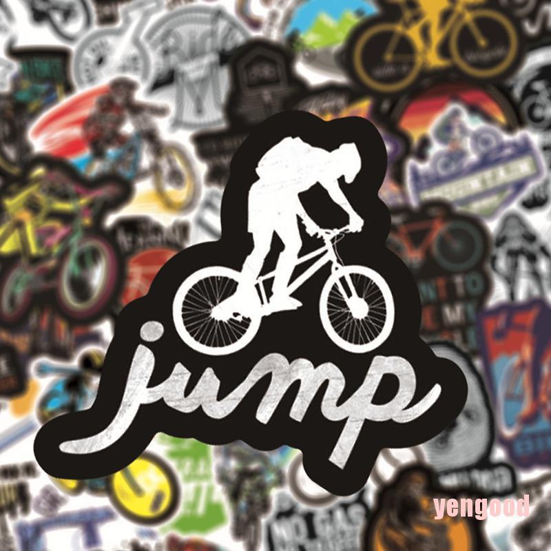 Bộ 50 Miếng Dán Trang Trí Xe Đạp / Laptop Diy