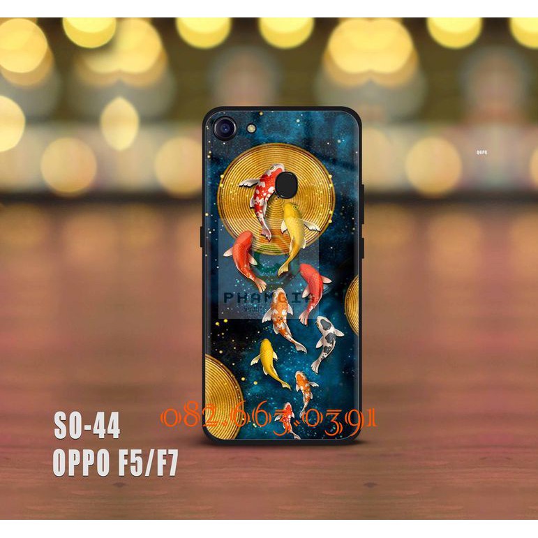 Ốp lưng Oppo F5/F7 tráng gương hình cá koi siêu đẹp